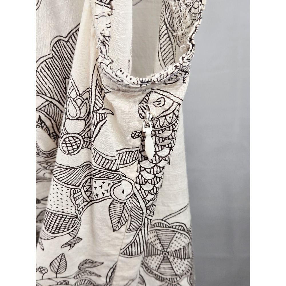 Anthropologie Edme & Esyllte Romantic Flutter Sleeve Bird Print Top, Size 6 - Picture 2 of 4